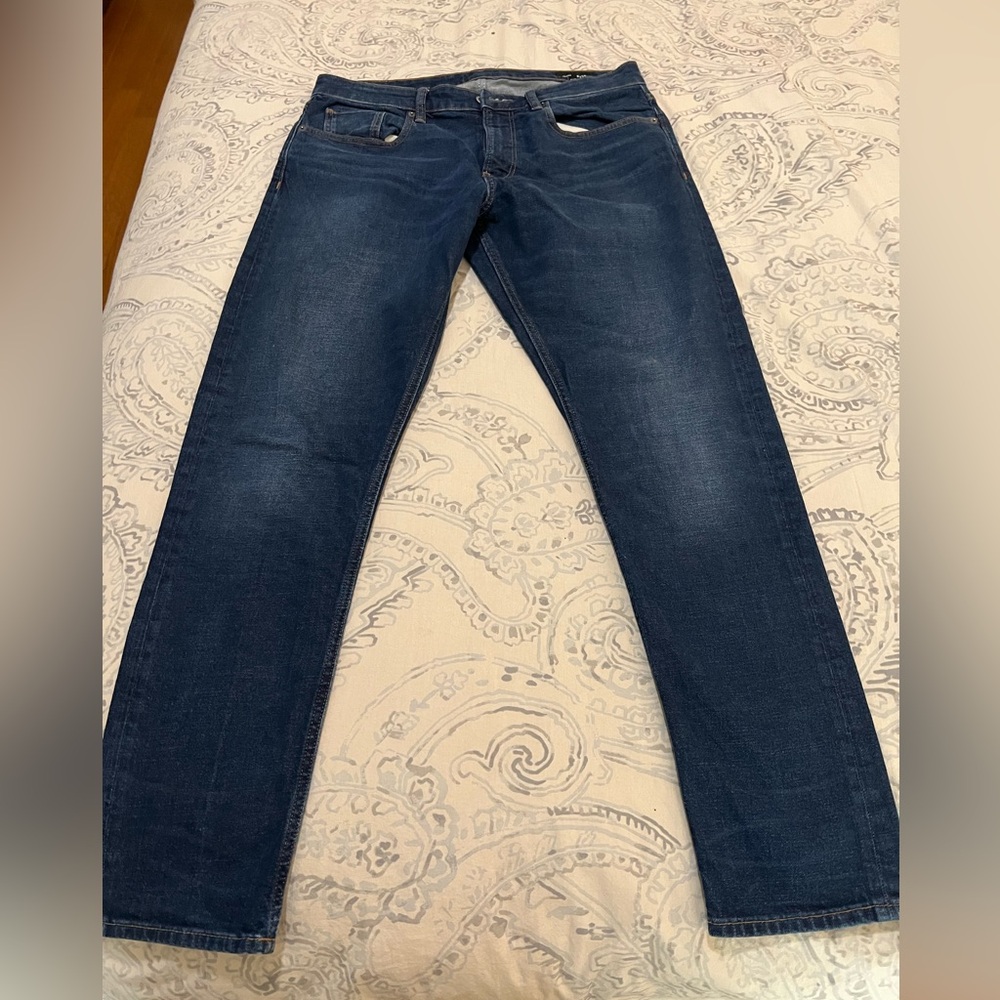 Bonobos athletic cut medium dark straight jeans